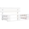 Mittensektion till pallsoffa vit impregnerad furu vidaXL – miniatyr 2