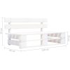 Mittensektion till pallsoffa vit impregnerad furu vidaXL – miniatyr 11