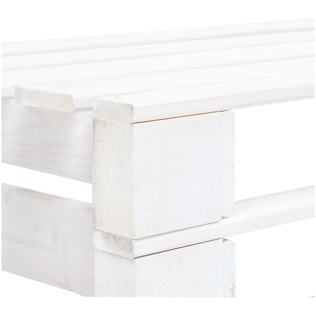 Mittensektion till pallsoffa vit impregnerad furu vidaXL – bild 3