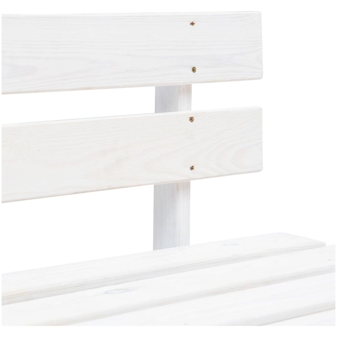 Mittensektion till pallsoffa vit impregnerad furu vidaXL – bild 4