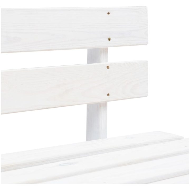 Mittensektion till pallsoffa vit impregnerad furu vidaXL – bild 4