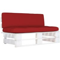 Mittensektion till pallsoffa vit impregnerad furu vidaXL