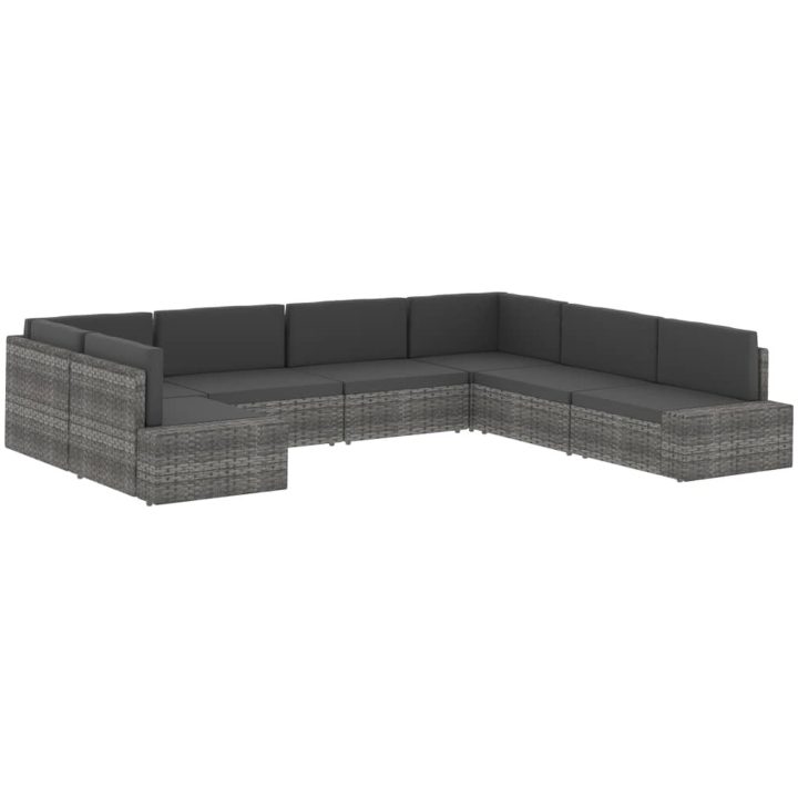 Mittensits till modulsoffa konstrotting svart vidaXL – bild 10