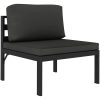 Mittensits till modulsoffa med dynor aluminium antracit vidaXL – miniatyr 2