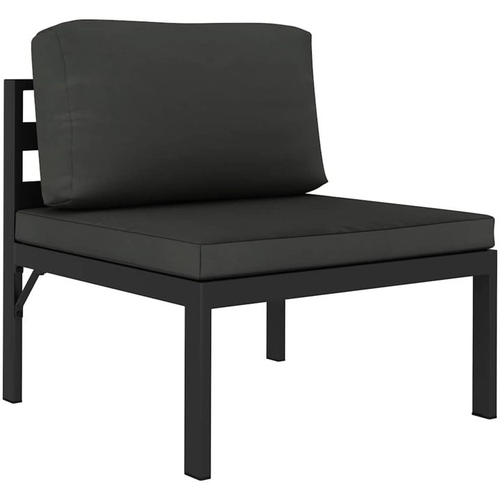Mittensits till modulsoffa med dynor aluminium antracit vidaXL – bild 2