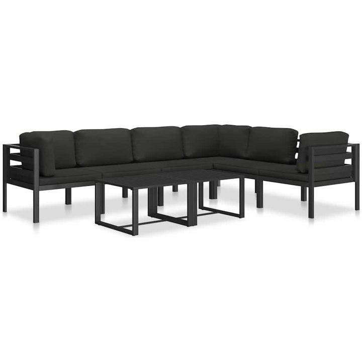 Mittensits till modulsoffa med dynor aluminium antracit vidaXL – bild 6