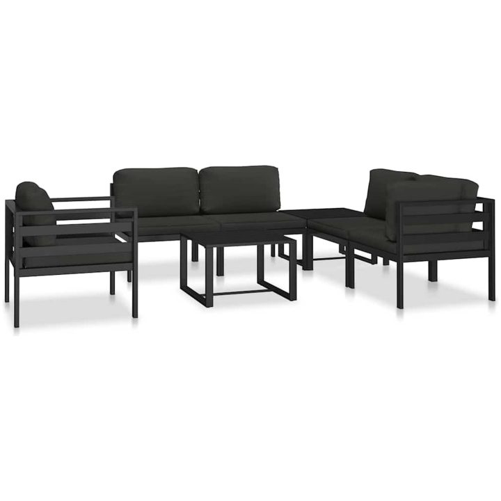 Mittensits till modulsoffa med dynor aluminium antracit vidaXL – bild 7