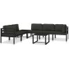 Mittensits till modulsoffa med dynor aluminium antracit vidaXL – miniatyr 8
