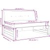 Mittensoffa 120x80 cm impregnerad furu vidaXL – miniatyr 9