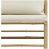 Mittensoffa för trädgården med gräddvita dynor bambu vidaXL – miniatyr 9