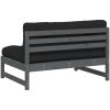 Mittensoffa grå 120x80 cm massiv furu vidaXL – miniatyr 6