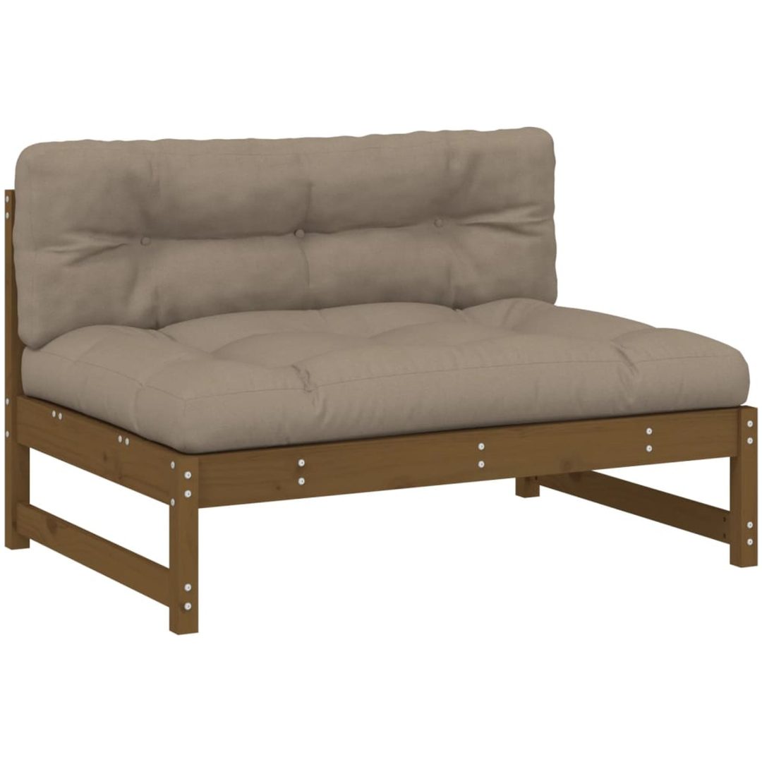 Mittensoffa honungsbrun 120x80 cm massiv furu vidaXL – bild 2
