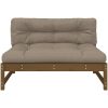 Mittensoffa honungsbrun 120x80 cm massiv furu vidaXL – miniatyr 4