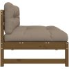 Mittensoffa honungsbrun 120x80 cm massiv furu vidaXL – miniatyr 5