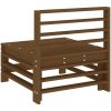 Mittensoffa honungsbrun massiv furu vidaXL – miniatyr 5