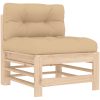Mittensoffa med dynor massiv furu vidaXL – miniatyr 2