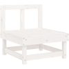 Mittensoffa med dynor vit massiv furu vidaXL – miniatyr 4