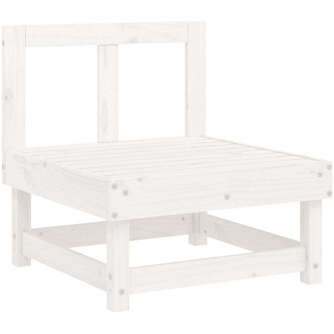 Mittensoffa med dynor vit massiv furu vidaXL – bild 4