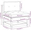 Mittensoffa med dynor vit massiv furu vidaXL – miniatyr 8