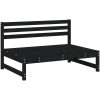Mittensoffa svart 120x80 cm massiv furu vidaXL – miniatyr 3