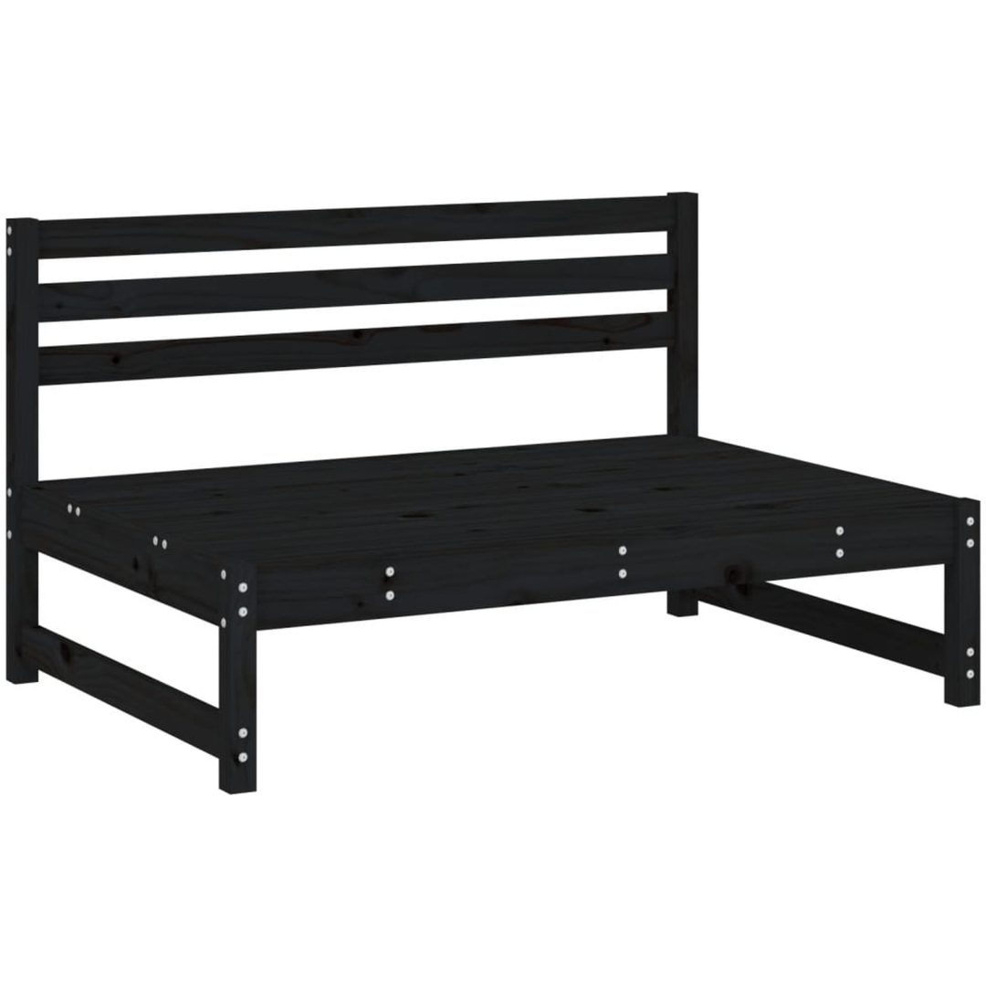 Mittensoffa svart 120x80 cm massiv furu vidaXL – bild 3