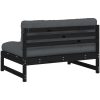 Mittensoffa svart 120x80 cm massiv furu vidaXL – miniatyr 6