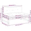 Mittensoffa svart 120x80 cm massiv furu vidaXL – miniatyr 9