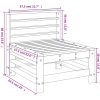Mittensoffa svart massiv furu vidaXL – miniatyr 7