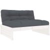 Mittensoffa vit 120x80 cm massiv furu vidaXL – miniatyr 2