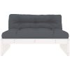 Mittensoffa vit 120x80 cm massiv furu vidaXL – miniatyr 3