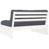Mittensoffa vit 120x80 cm massiv furu vidaXL – miniatyr 5