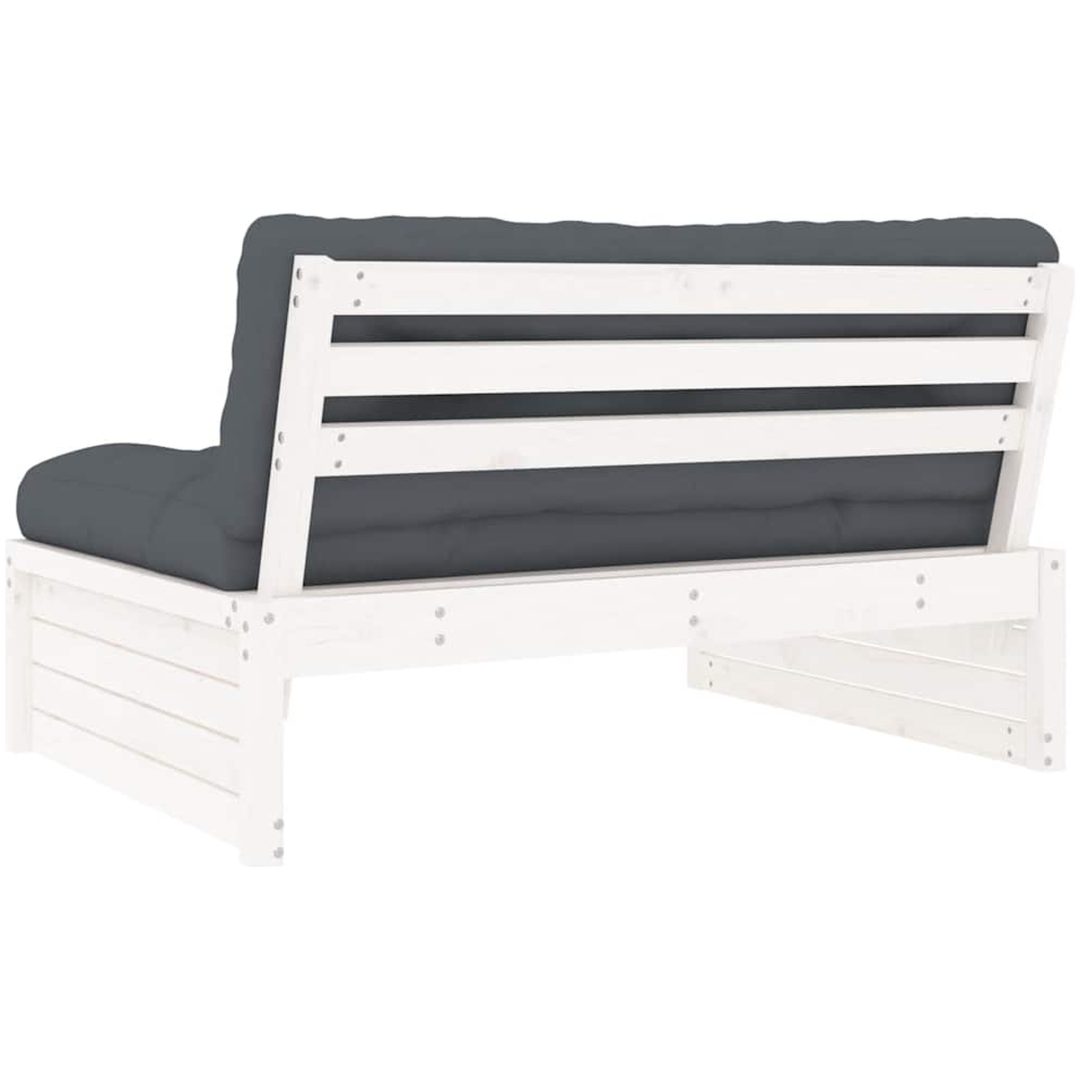 Mittensoffa vit 120x80 cm massiv furu vidaXL – bild 5