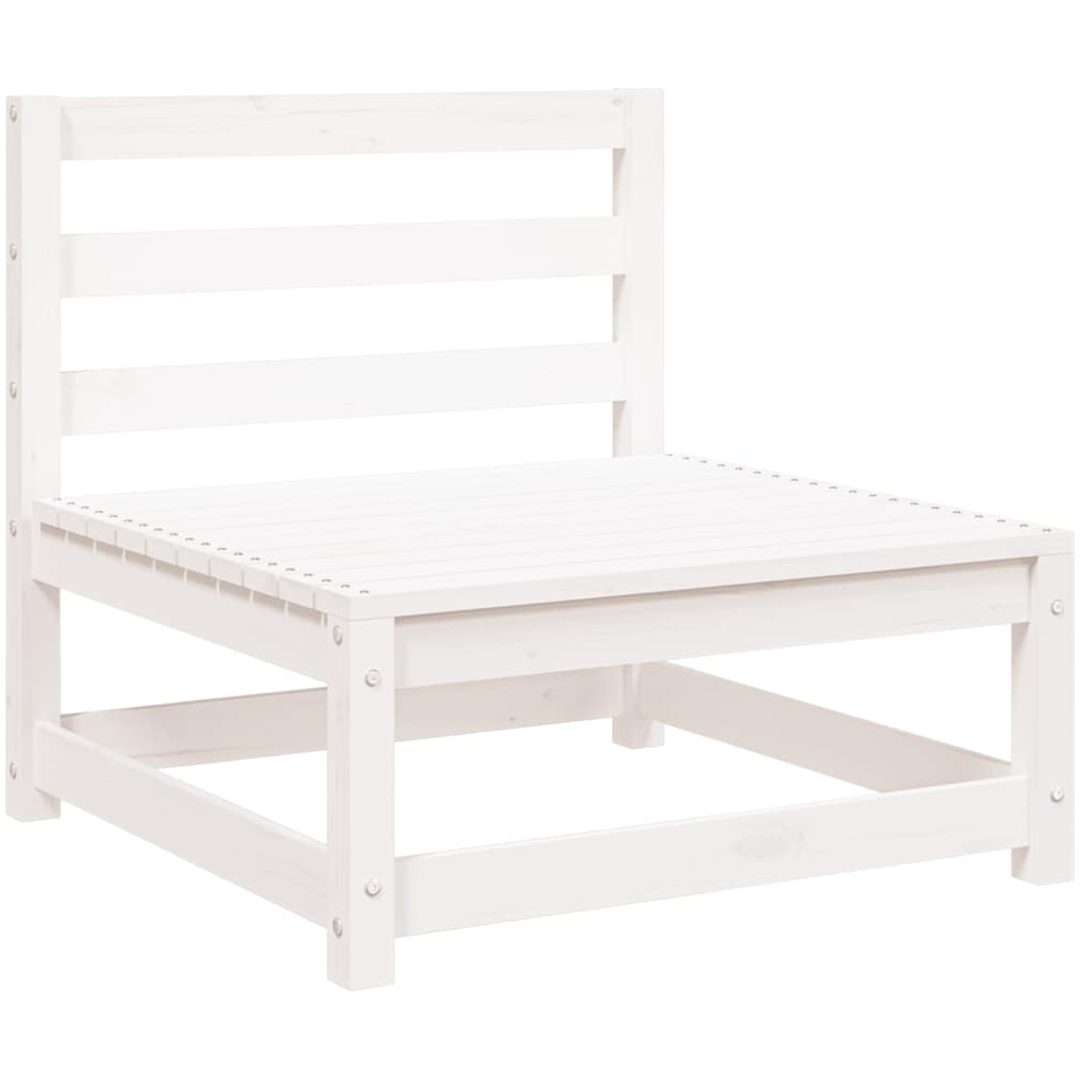 Mittensoffa vit massiv furu vidaXL – bild 2