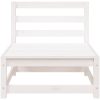 Mittensoffa vit massiv furu vidaXL – miniatyr 4