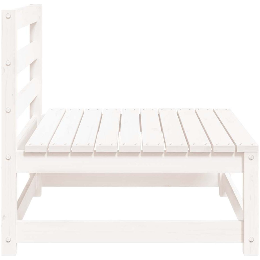 Mittensoffa vit massiv furu vidaXL – bild 5