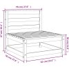 Mittensoffa vit massiv furu vidaXL – miniatyr 7