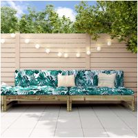 Mittensoffor 2 st 120x80 cm impregnerad furu vidaXL