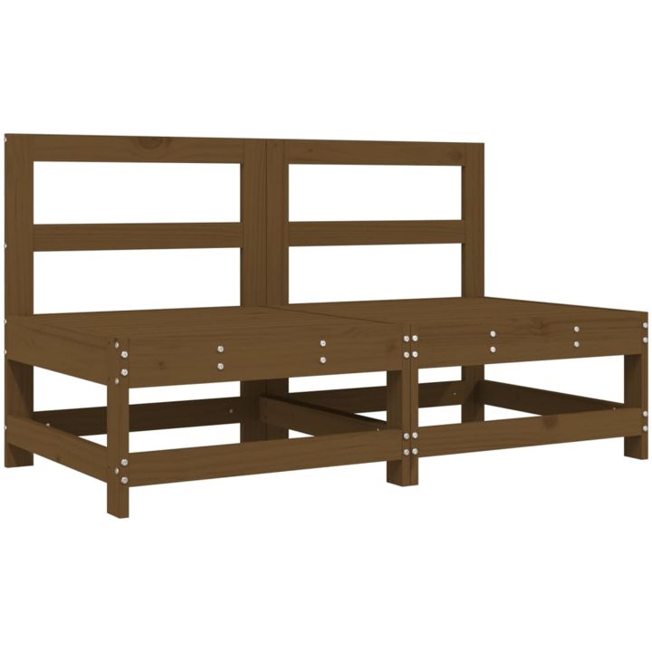 Mittensoffor 2 st honungsbrun massiv furu vidaXL – bild 2