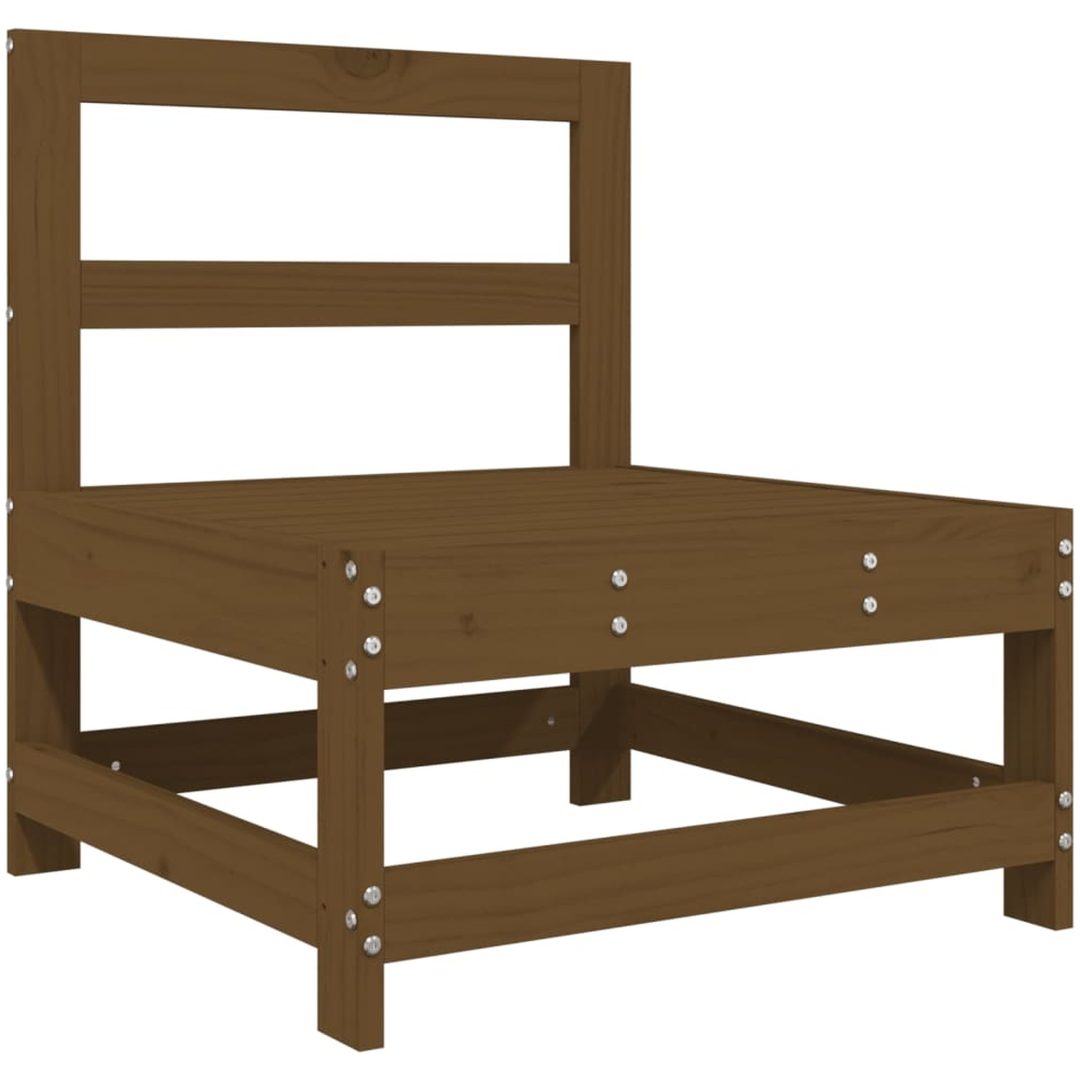 Mittensoffor 2 st honungsbrun massiv furu vidaXL – bild 3