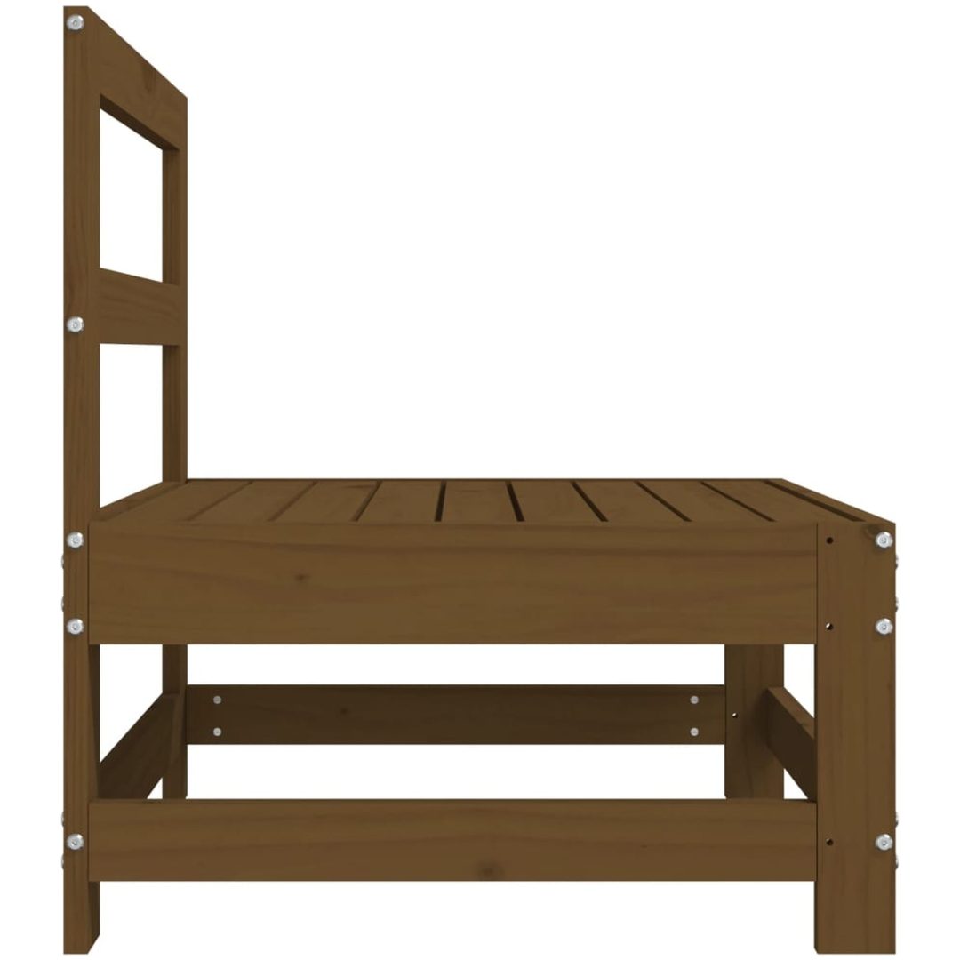 Mittensoffor 2 st honungsbrun massiv furu vidaXL – bild 5