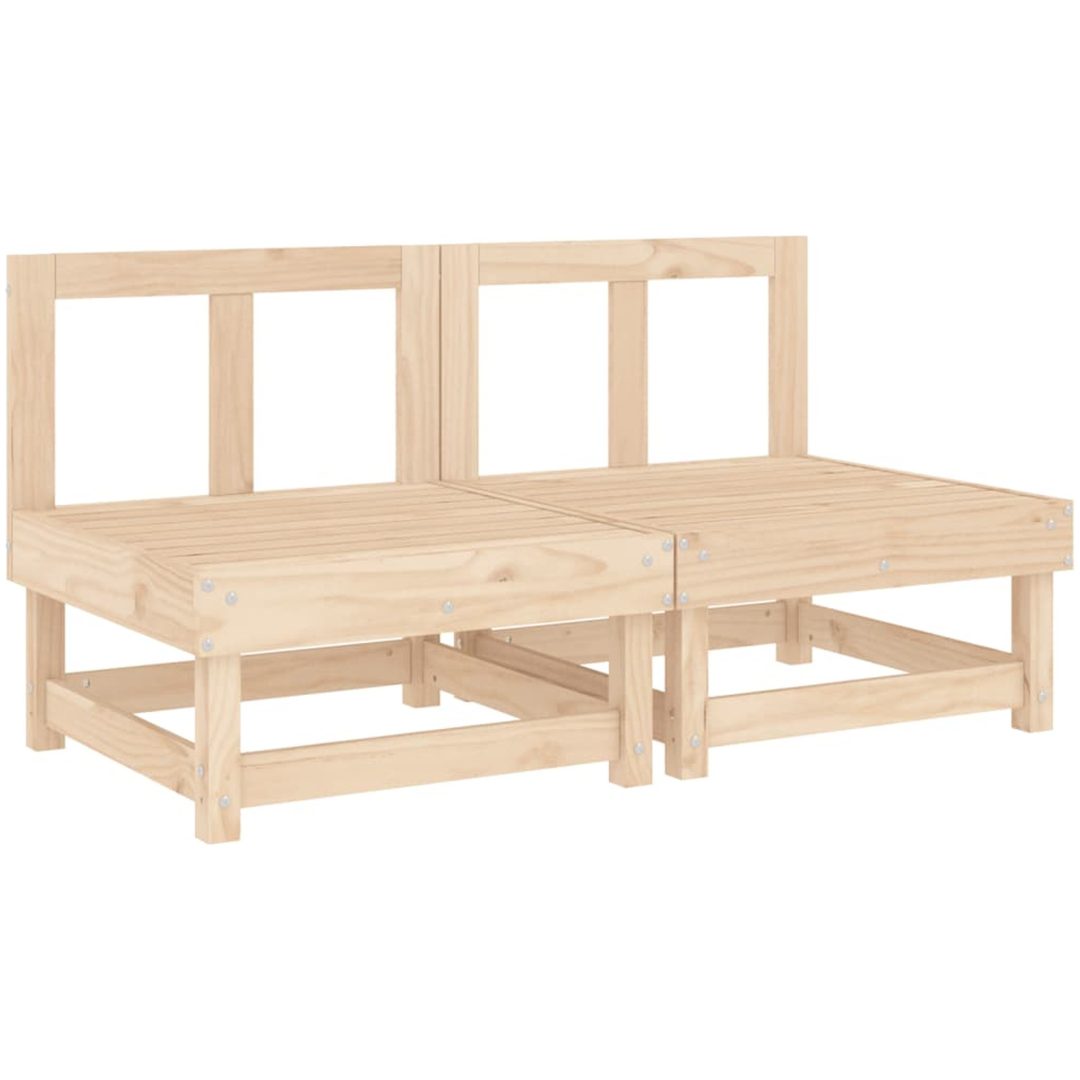 Mittensoffor 2 st massiv furu vidaXL – bild 2