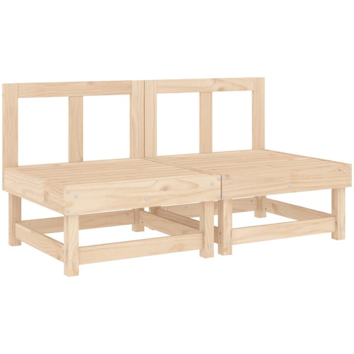 Mittensoffor 2 st massiv furu vidaXL – bild 2