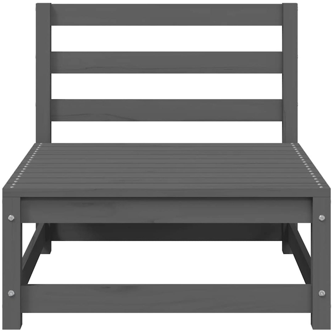 Mittensoffor 2 st med dynor Grå massiv furu vidaXL – bild 3