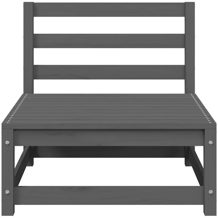 Mittensoffor 2 st med dynor Grå massiv furu vidaXL – bild 3