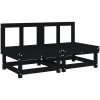Mittensoffor 2 st svart massiv furu vidaXL – miniatyr 2