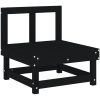 Mittensoffor 2 st svart massiv furu vidaXL – miniatyr 3