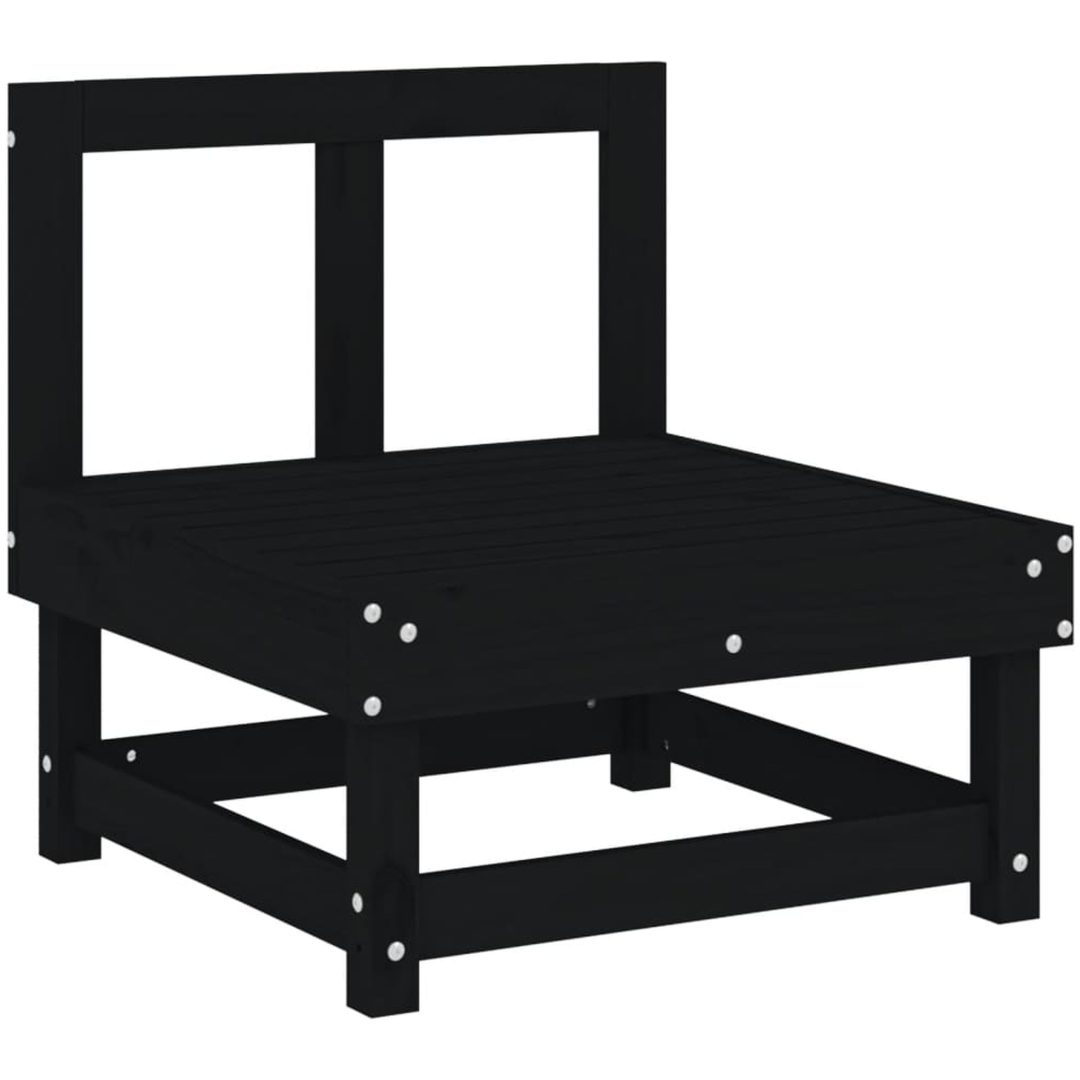 Mittensoffor 2 st svart massiv furu vidaXL – bild 3