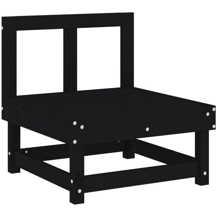 Mittensoffor 2 st svart massiv furu vidaXL – bild 3