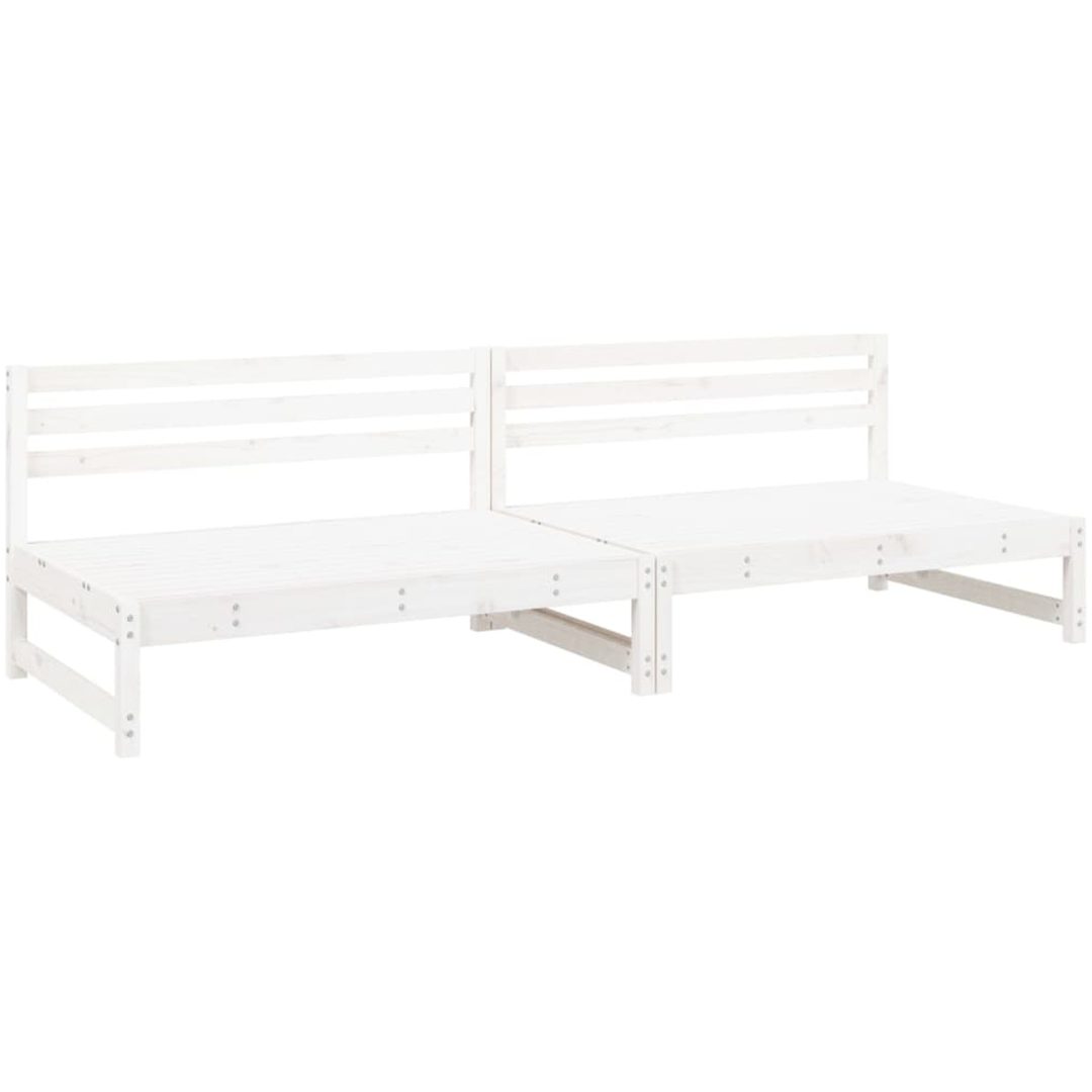Mittensoffor 2 st vit 120x80 cm massiv furu vidaXL – bild 2