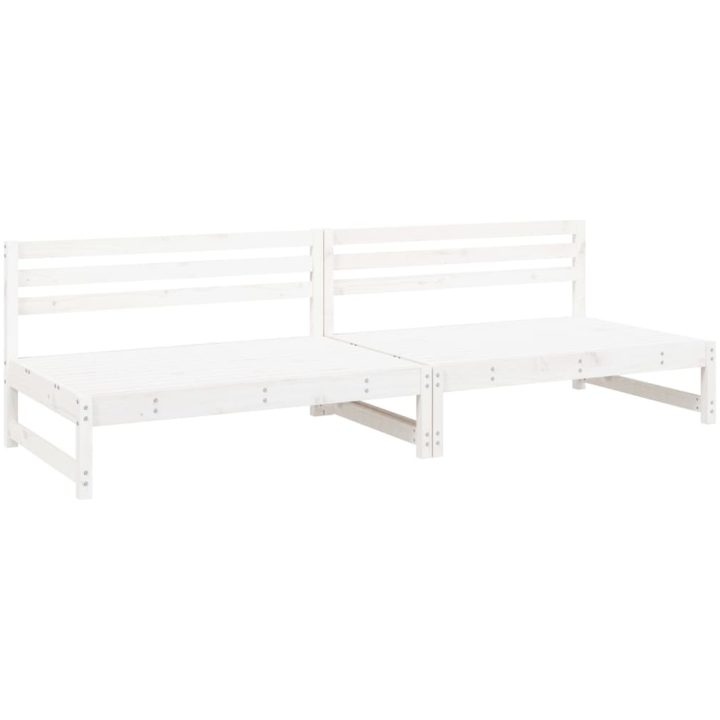 Mittensoffor 2 st vit 120x80 cm massiv furu vidaXL – bild 2